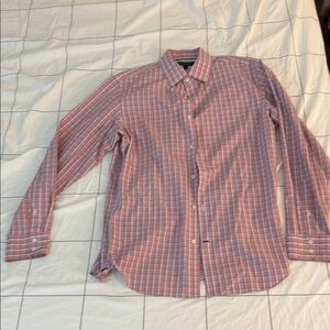 Banana Republic Pink and White Casual Button Down Shirt